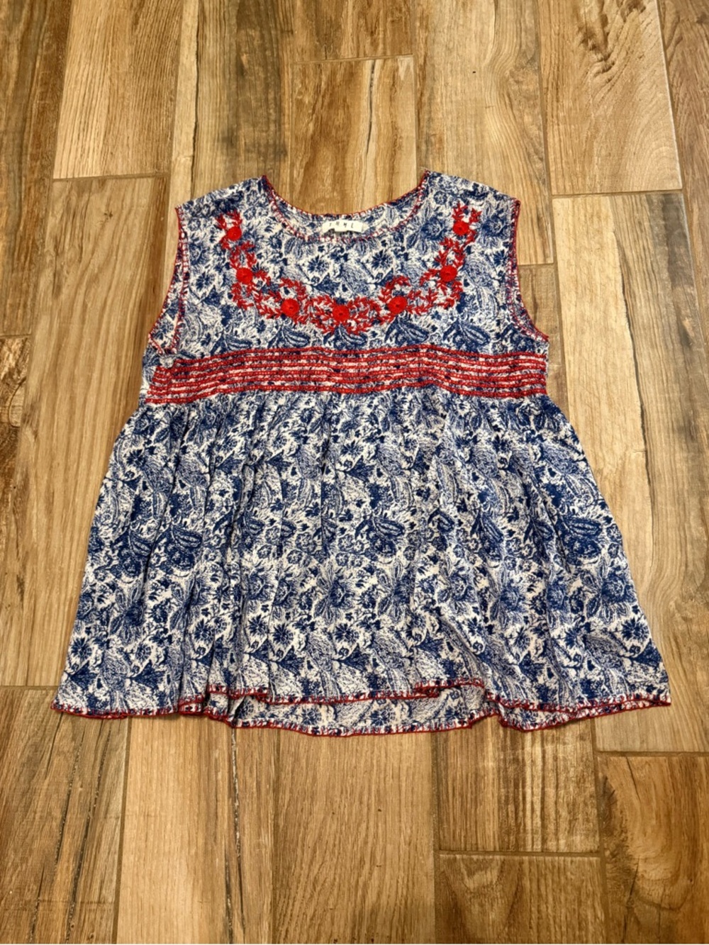 THML Embroidered Sleeveless Top